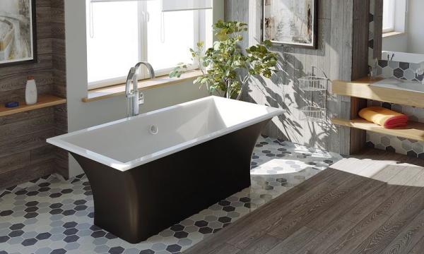 Ванна GOOD DOOR Мадрид 170х80 литьевой мрамор чёрный