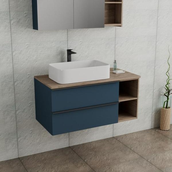 Тумба под раковину VENECIANA SANGRO 100 под наклад.умыв., с 2-мя ящ+ниши, индиго