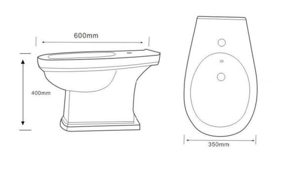 Биде напольное Boheme Vogue 943 белый