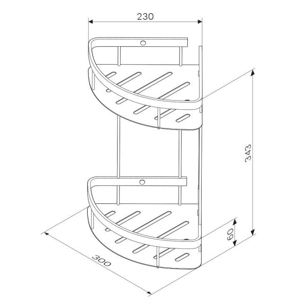 Полка для душа AM.PM Sense L A7454200 хром 30 см