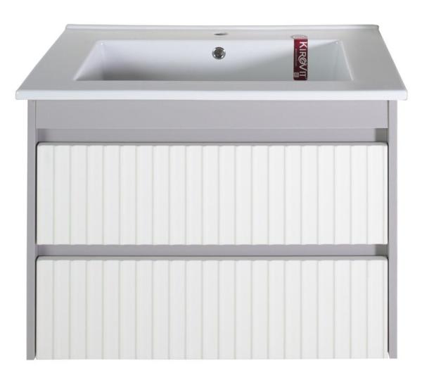 Тумба ASB-Mebel Мирано 85 Слоновая кость/Шиншилла серая напольная