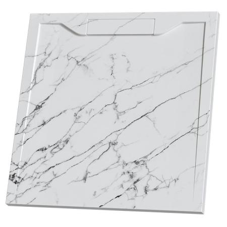 Душевой поддон квадратный RGW STE MW Белый мрамор 900x900 52341099-15 литьевой мрамор