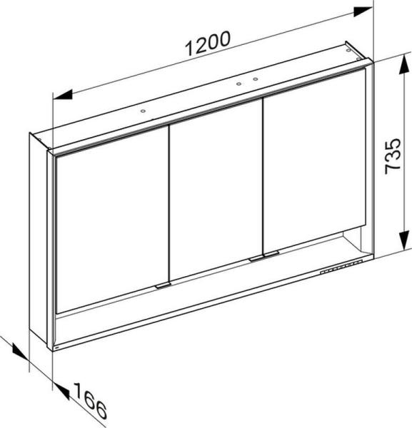 Зеркальный шкаф Keuco Royal Lumos 1200 x 735 x 165 mm 14305171301
