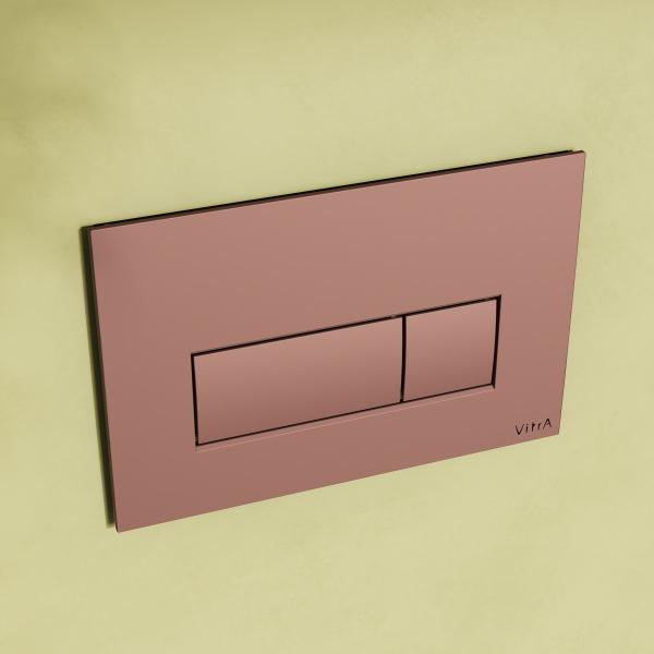 Кнопка смыва для инсталляции VitrA Root Square  740-2340 мягкая медь глянец двойный смыв