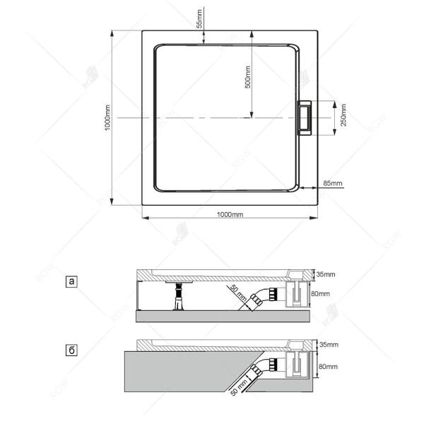 Сифон для душевых поддонов RGW Q10-C (хром)  03241100-10