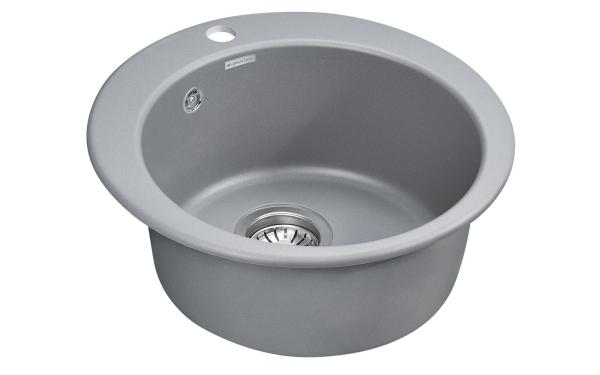 Кухонная мойка Paulmark GELEGEN PM404800-GRM серый металлик кварцевая