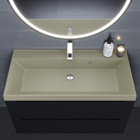 Раковина кварцевая Uperwood Classic Quartz 90 см, бежевая матовая, десерт