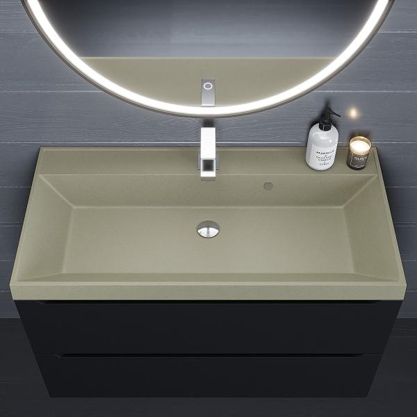 Раковина кварцевая Uperwood Classic Quartz 90 см, бежевая матовая, десерт