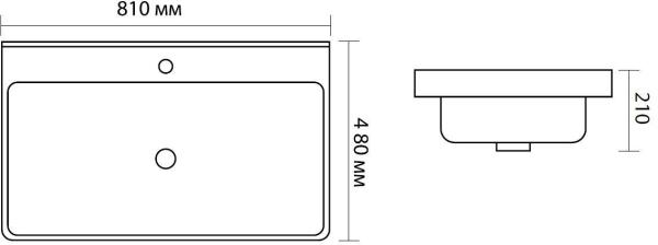 Раковина мебельная Aquanet Ирис 80
