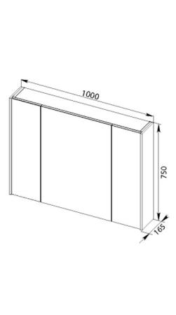 Зеркало шкаф Aquanet Латина 100 цвет белый