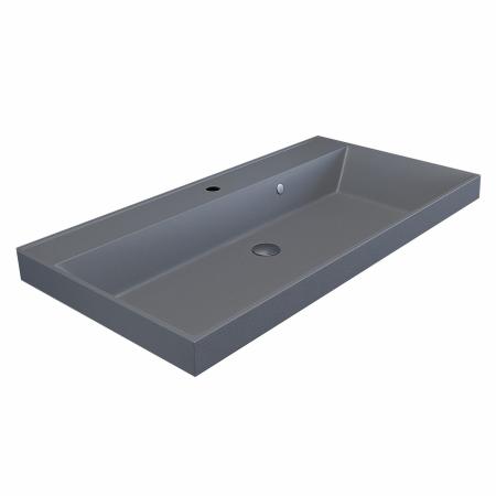 Раковина кварцевая Uperwood Classic Quartz 90 см, серая матовая, бетон