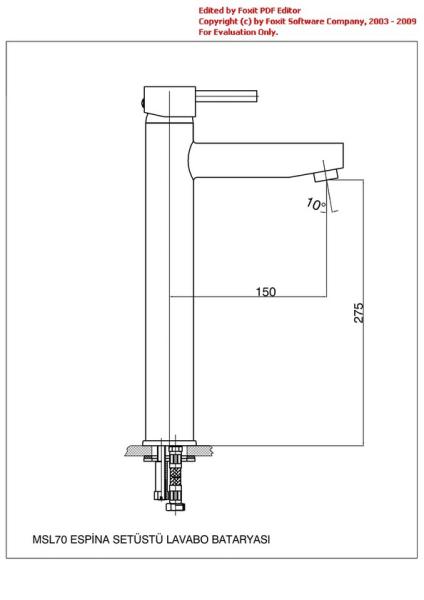 Смеситель для раковины GPD ESPINA MSL70 хром
