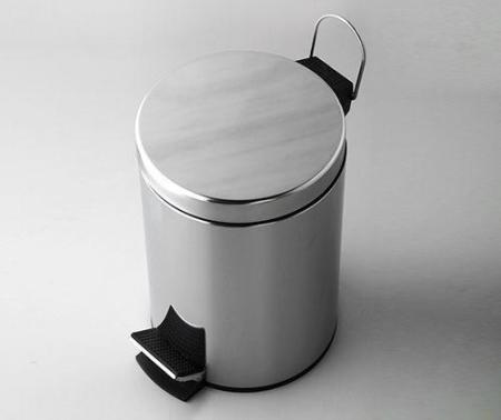 Ведро для мусора WasserKraft K-635 5 л с педалью хром