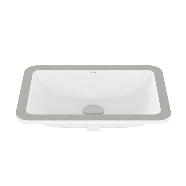 Раковина VitrA S20 7475B003-0618 55 x 37 см прямоугольная белая антибактериальное покрытие Hygiene встраиваемая