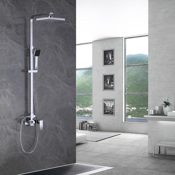 Душевая система ABBER Wasserfall AF8616 с изливом, хром