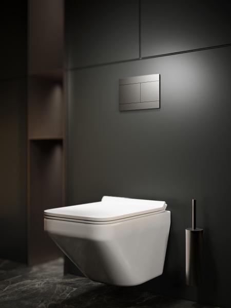 Кнопка смыва KNOTLOR DUET BIS108GM, вороненая сталь  (серия 1)