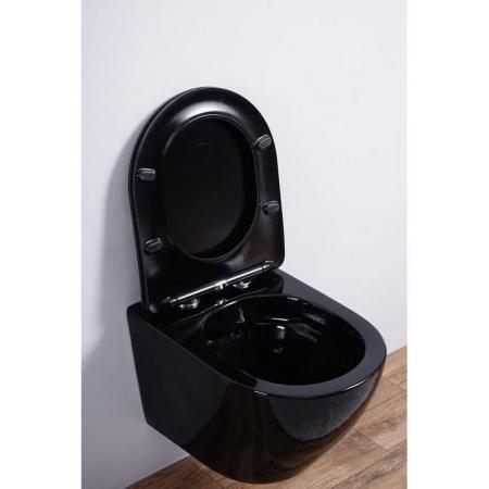 Унитаз Esbano AZALEA (Black) подвесной безободковый микролифт
