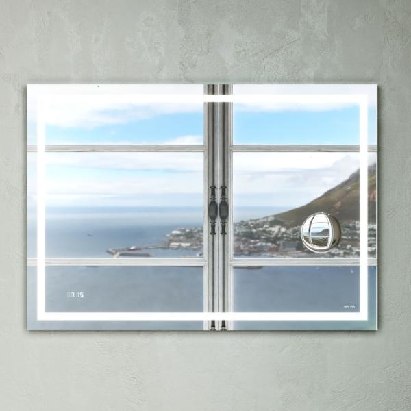 Зеркало AM.PM GEM 100 см Led-подсветка, часами и косметическим зеркалом, M91AMOX1003WG