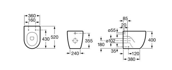 Унитаз Roca Meridian-N 347247000 напольный под скрытый бачок