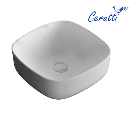 Раковина накладная CeruttiSPA, CR0010 (425х425х150) белая, квадратная