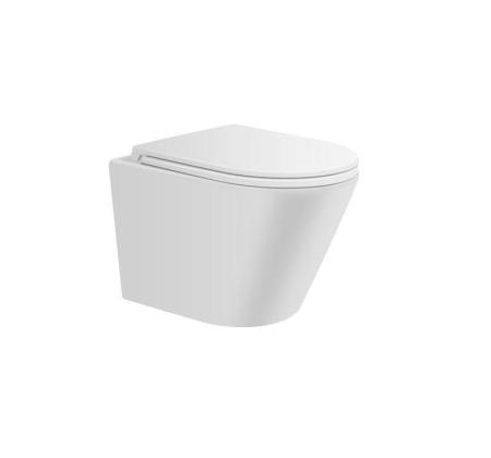 Унитаз Avimano INTUITION подвесной безободковый с ультратонким сиденьем микролифт, цвет белый матовый