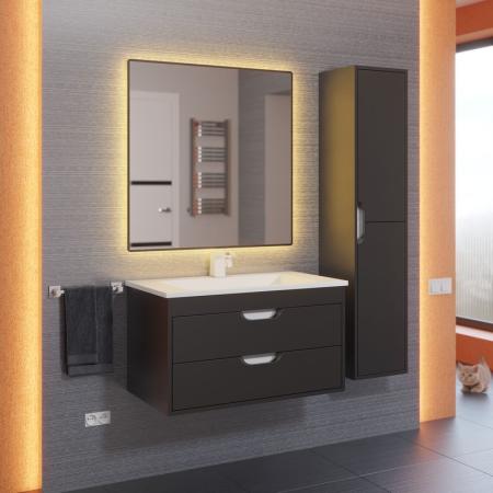 Тумба под раковину для ванной Uperwood Modul 80 см, подвесная, матовая, черная