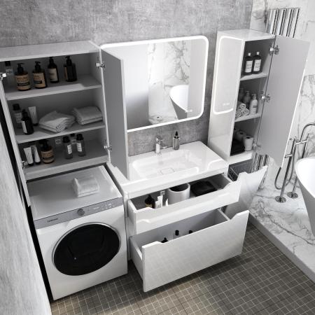 Подвесной Шкаф Style Line Марелла мини 600 Люкс антискрейтч белый глянец, PLUS