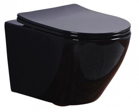 Унитаз Esbano AZALEA (Black) подвесной безободковый микролифт