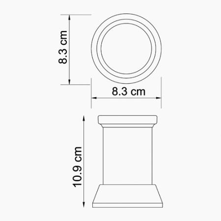 Стакан для зубных щеток WasserKraft Donau K-2428 хром