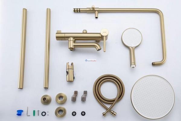 Душевая система Gappo G2406-3 золото сатин с изливом