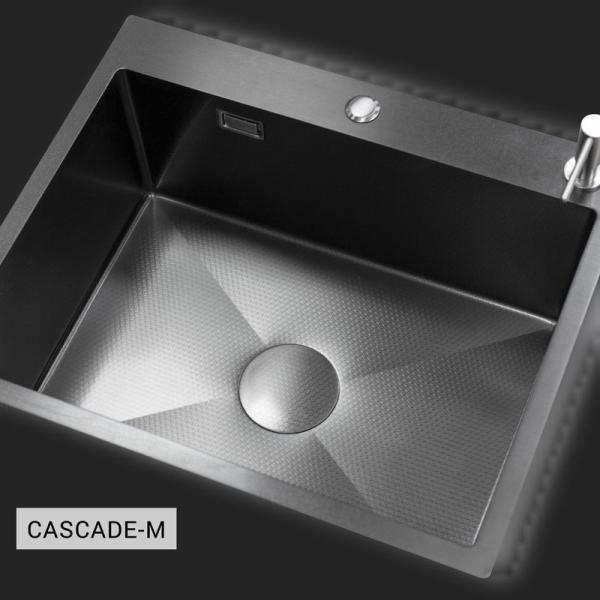 Мойка кухонная Esbano CASCADE-M 600х500х230 оружейная сталь PVD покрытие