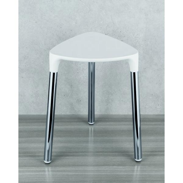 Табурет Colombo Black&White B9988.EPB ,сталь;сиденье экокожа,цвет белый