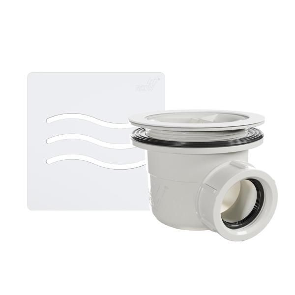 Сифон для душевых поддонов RGW S-010-1 Волна белый 90 мм  502411101-01