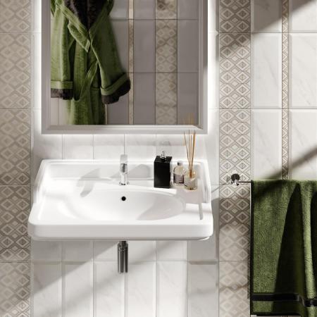 Раковина Kerama Marazzi POMPEI ПОМПЕИ PO.wb.80 подвесная/мебельная 80, белая глянцевая