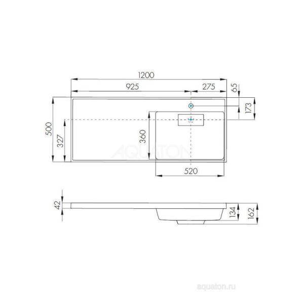 Раковина Aquaton Лондри 1200 1A72243KLH010 белая