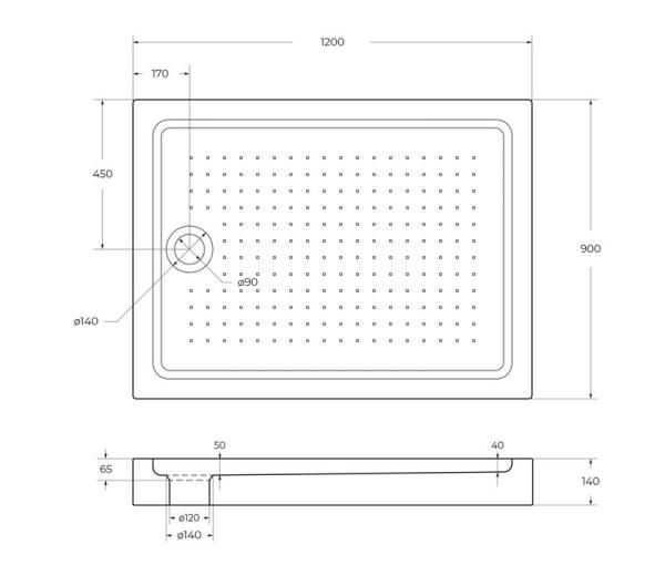 Поддон для душа BelBagno 120x90 прямоугольный акрил TRAY-BB-AH-120/90-15-W