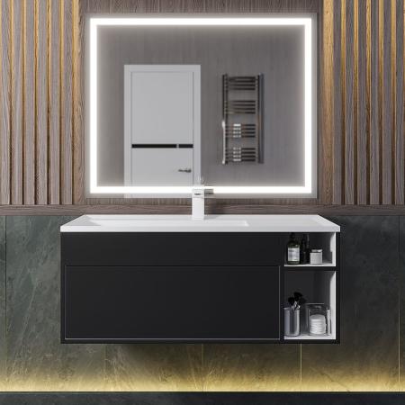 Тумба под раковину для ванной Uperwood Lotus подвесная, 100 см, черная