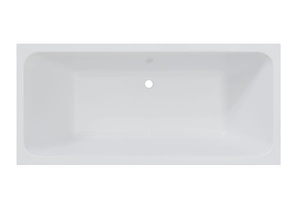 Ванна акриловая "ПАТРИСИЯ 175х75", рама-подставка, фронтальная панель, слив-перелив автомат с сеточкой (бронза, с сифоном)