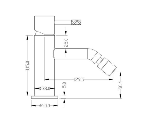 Смеситель для биде Boheme Uno Gold 466-G