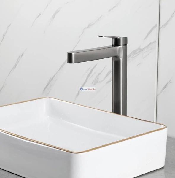 Смеситель Gappo G1099-89 высокий для раковины Оружейная сталь