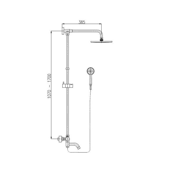 Душевой гарнитур Rav Slezak DUNAJ TERMOSTAT TRM88.5/5, цвет Хром с термостатическим смесителем