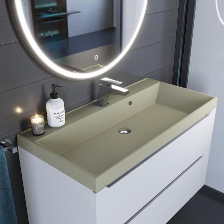 Раковина кварцевая Uperwood Classic Quartz 90 см, бежевая матовая, десерт