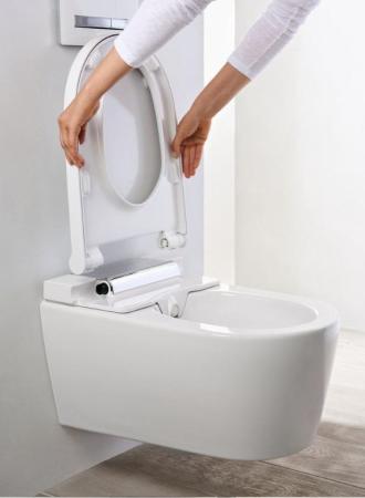 Унитаз-биде Geberit AquaClean Sela 146.224.21.1 (глянцевый хром) подвесной