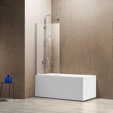 Шторка на ванну Vincea VSB-11800CL, 800*1400, хром, стекло прозрачное