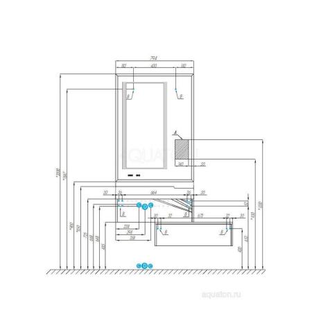 Комод AQUATON Сакура 1A220403SKW80 60 с ящиком,ольха наварра/белый глянец