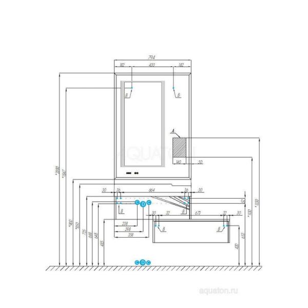 Комод Aquaton Сакура 1A220403SKW80 60 с ящиком,ольха наварра/белый глянец
