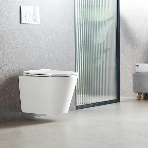 Унитаз подвесной Vincea Tornado Piatti VT1-11T безободковы, цвет белый, ультратонкое soft-close сиденье