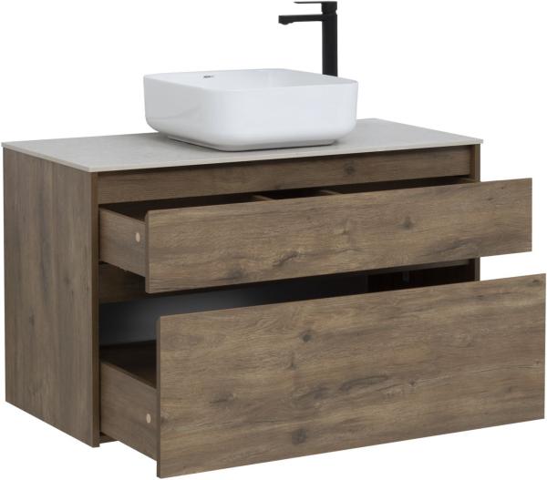 Тумба под раковину Aquanet Nova Lite 100 дуб рустикальный (2 ящика)