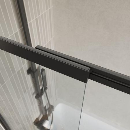 Шторка на ванну BelBagno LUCE 90 матовое стекло 6 мм профиль черный матовый LUCE-VF-11-90/145-P-NERO