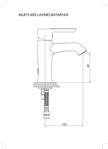 Смеситель для раковины GPD FELIS MLB75 хром